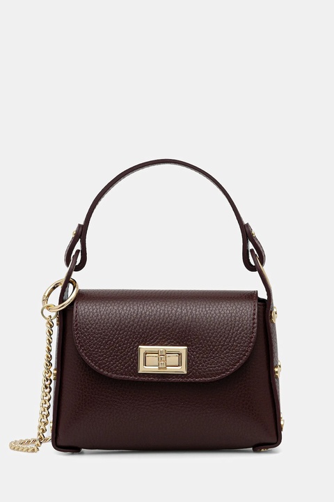 Answear.LAB torebka skórzana kolor bordowy - zdjęcie produktu nr 1