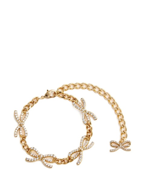 Self-Portrait crystal-embellished chain necklace - Gold - zdjęcie produktu nr 1