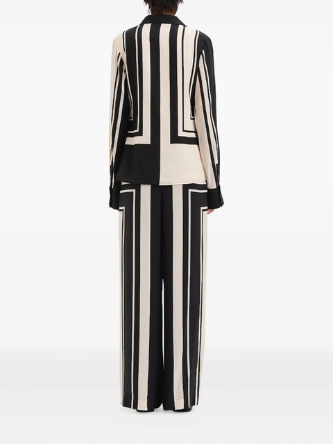 SIR. geometric-striped shirt - Black - zdjęcie produktu nr 2