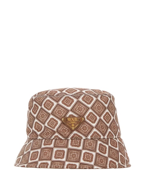 Prada Printed Re-Nylon bucket hat - Neutrals - zdjęcie produktu nr 2