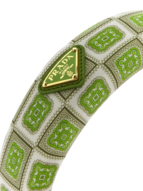 Prada geometric-pattern headband - Green - zdjęcie produktu nr 2