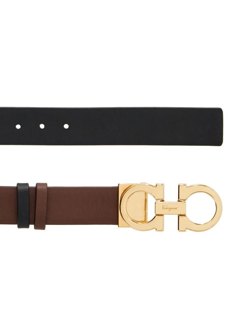 Ferragamo Gancini-buckle reversible leather belt - Brown - zdjęcie produktu nr 1