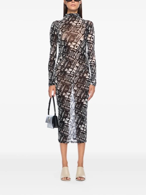 Off-White mesh multilogo dress - Black - zdjęcie produktu nr 2
