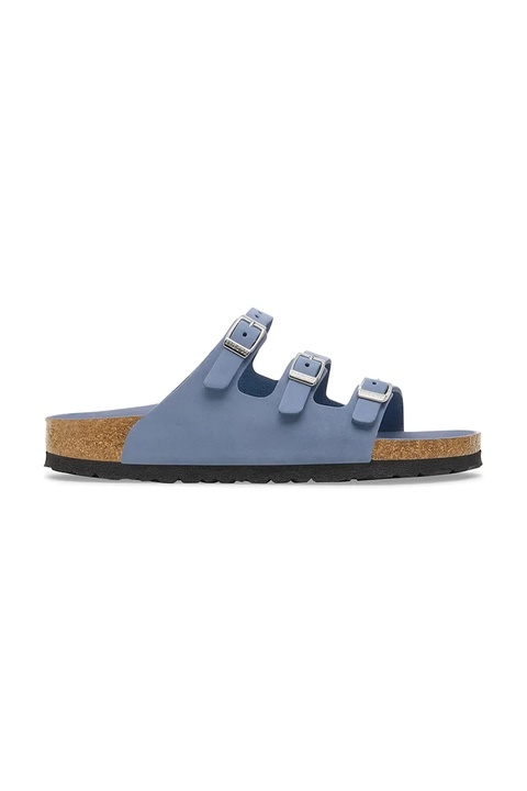 Birkenstock klapki skórzane Florida HEX damskie kolor niebieski 1030380 - zdjęcie produktu nr 1