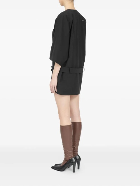 MM6 Maison Margiela belted mini dress - Black - zdjęcie produktu nr 1