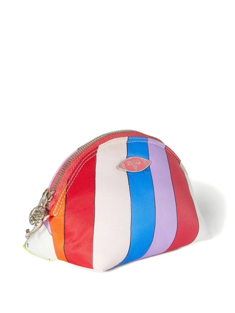 PUCCI stripe half-moon make up bag - Red - zdjęcie produktu nr 2