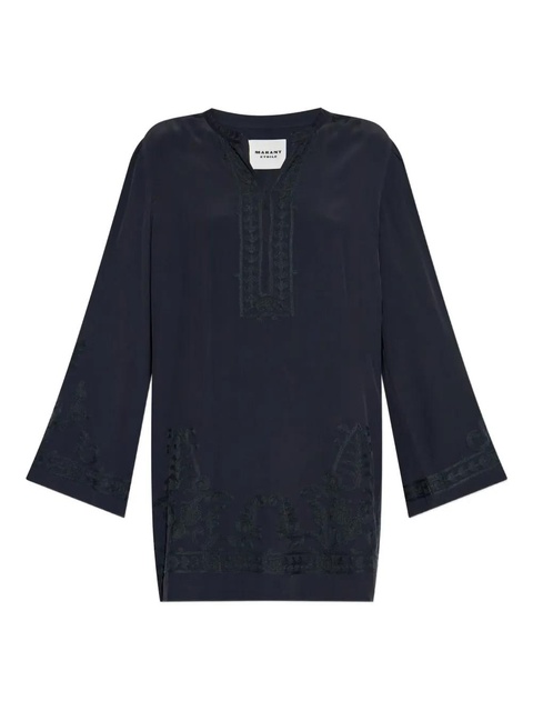 MARANT ÉTOILE embroidered-paisley mini dress - Black - zdjęcie produktu nr 1