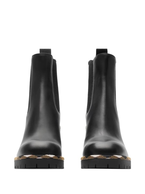 Burberry 85mm check-trim boots - Black - zdjęcie produktu nr 2