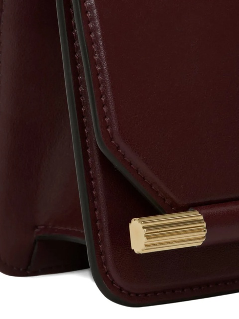 Victoria Beckham 202 leather bar-detail clutch bag - Red - zdjęcie produktu nr 2