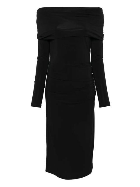 Max Mara off-shoulder draped dress - Black - zdjęcie produktu nr 1