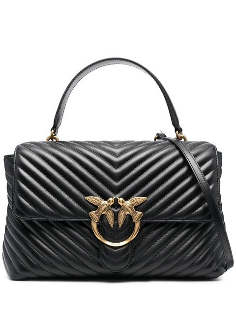 PINKO love-birds logo chevron-quilted bag - Black - zdjęcie produktu nr 1