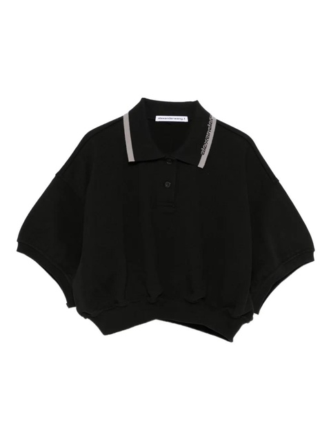 Alexander Wang cropped polo top - Black - zdjęcie produktu nr 1