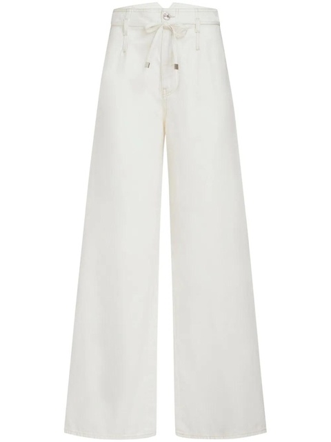 ETRO belted high-rise wide-leg jeans - White - zdjęcie produktu nr 1