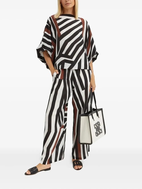 Max Mara Camino asymmetric striped blouse - Black - zdjęcie produktu nr 1