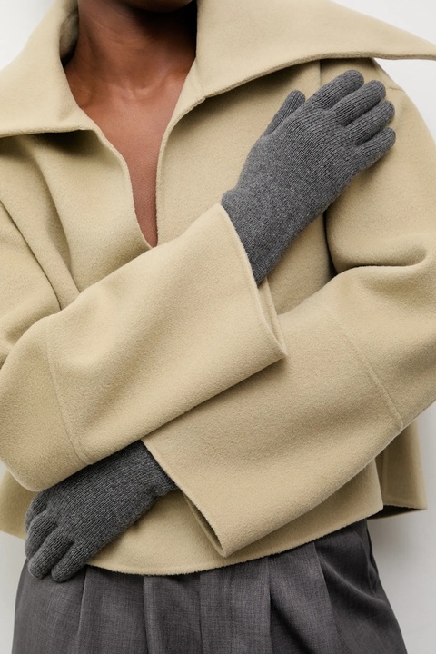 Answear.LAB rękawiczki wełniane damskie kolor szary - zdjęcie produktu nr 1