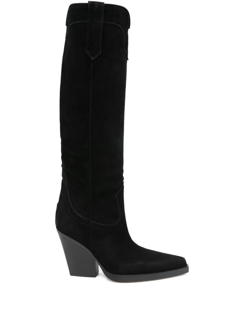 Paris Texas pointed-toe leather boots - Black - zdjęcie produktu nr 2
