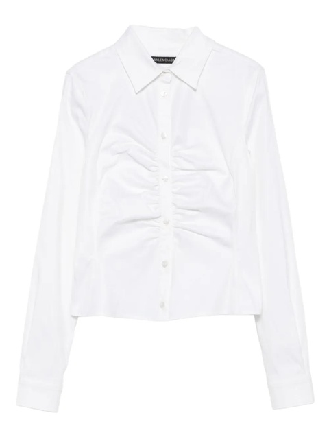 Balenciaga ruched long-sleeve shirt - White - zdjęcie produktu nr 1