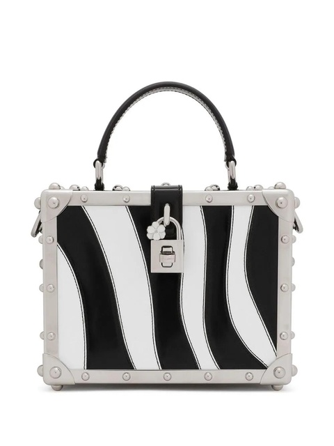 Dolce & Gabbana Dolce Box zebra-print top-handle bag - White - zdjęcie produktu nr 1