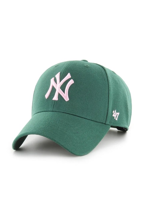 47 brand czapka z daszkiem z dodatkiem wełny MLB New York Yankees kolor zielony B-MVPSP17WBP-DGE - zdjęcie produktu nr 1