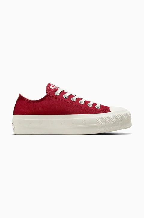 Converse tenisówki Chuck Taylor All Star Lift Valentine's Day kolor czerwony A13653C - zdjęcie produktu nr 1