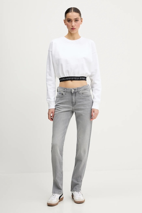 Karl Lagerfeld Jeans bluza damska kolor biały gładka A2W20062 - zdjęcie produktu nr 2