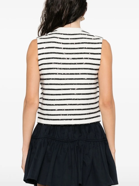 Maje striped vest - White - zdjęcie produktu nr 2