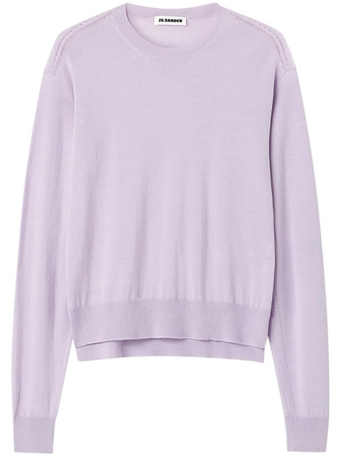 Jil Sander crew-neck fine-knit jumper - Purple - zdjęcie produktu nr 1