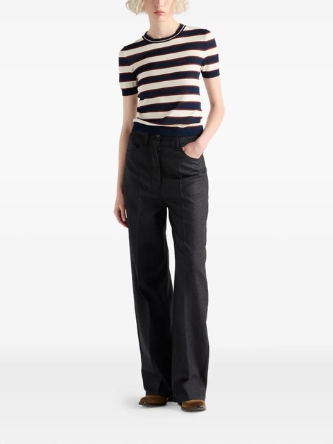 Prada striped T-shirt - F056H Blue - zdjęcie produktu nr 2