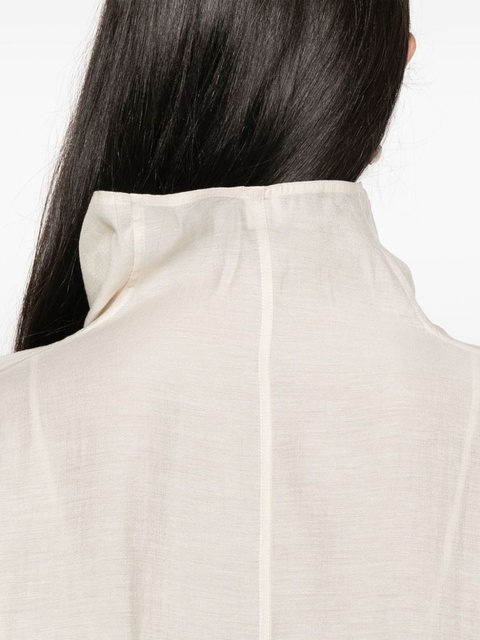 TOTEME funnel-neck organza blouse - White - zdjęcie produktu nr 2
