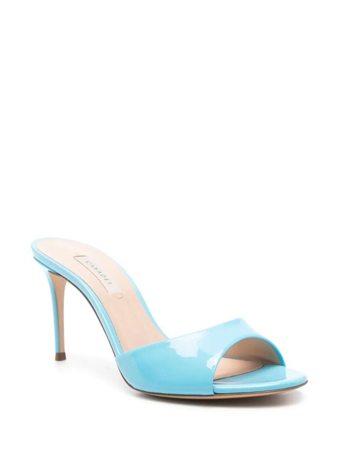 Casadei patent-finish sandals - Blue - zdjęcie produktu nr 2
