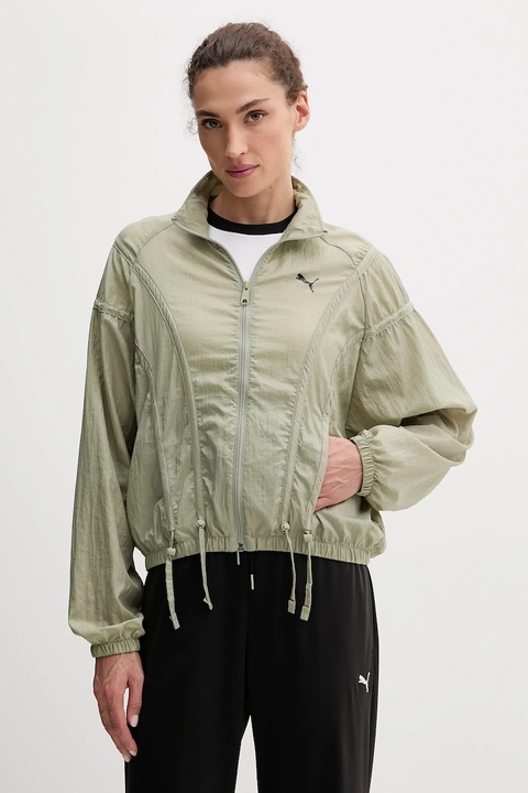 Puma kurtka kolor zielony przejściowa oversize 632148 - zdjęcie produktu nr 1