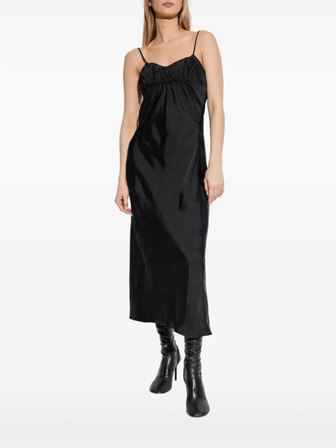 Jil Sander gathered-bustier midi dress - Black - zdjęcie produktu nr 2