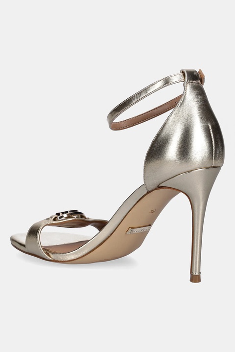 Guess sandały skórzane KABRINA kolor złoty FLTKAB LEM03 - zdjęcie produktu nr 2