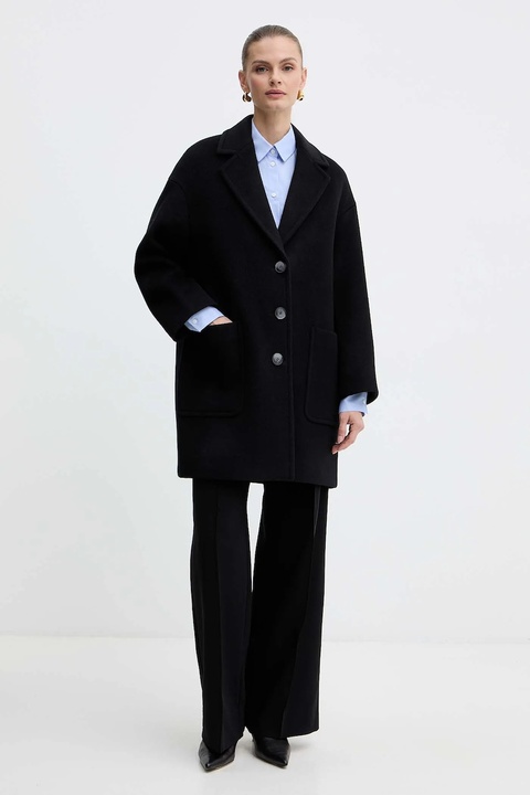 MAX&Co. płaszcz z dodatkiem wełny kolor czarny 2526016023200 - zdjęcie produktu nr 2