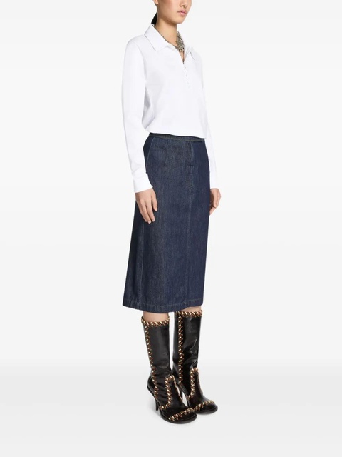 DRIES VAN NOTEN long-sleeve button polo top - White - zdjęcie produktu nr 2