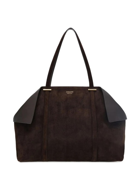 Ferragamo large folded-sides tote bag - Brown - zdjęcie produktu nr 1