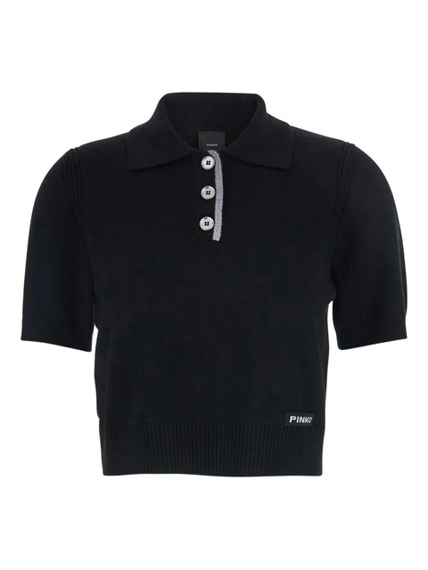 PINKO short-sleeve polo top - Black - zdjęcie produktu nr 1