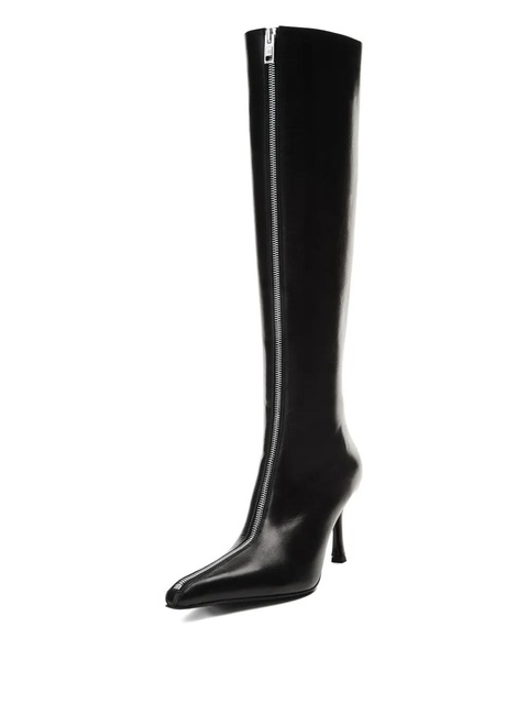 Alexander Wang 85mm Vera zip-detail pointed-toe boots - Black - zdjęcie produktu nr 2