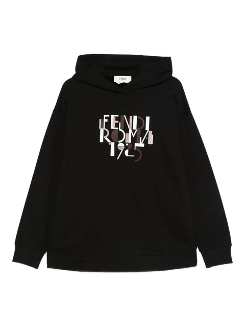 FENDI logo-print hoodie - Black - zdjęcie produktu nr 1