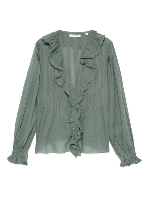 DÔEN ruffled blouse - Green - zdjęcie produktu nr 1