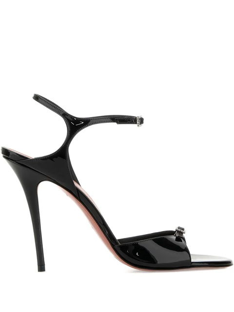 Amina Muaddi 105mm Adut leather sandals - Black - zdjęcie produktu nr 2