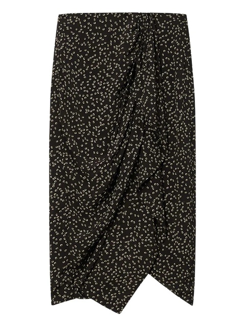 MARANT ÉTOILE Zaine draped midi skirt - Black - zdjęcie produktu nr 1