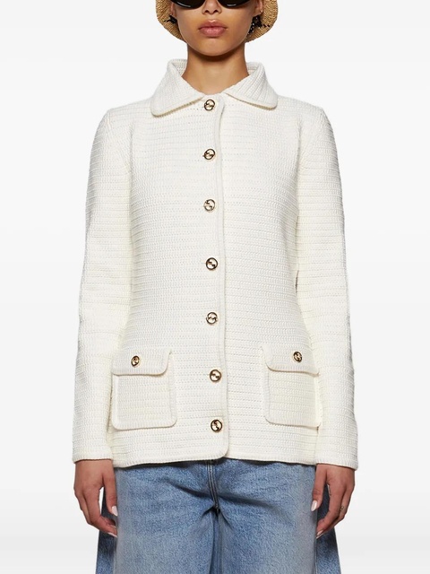 Gucci crochet button cardigan - White - zdjęcie produktu nr 2
