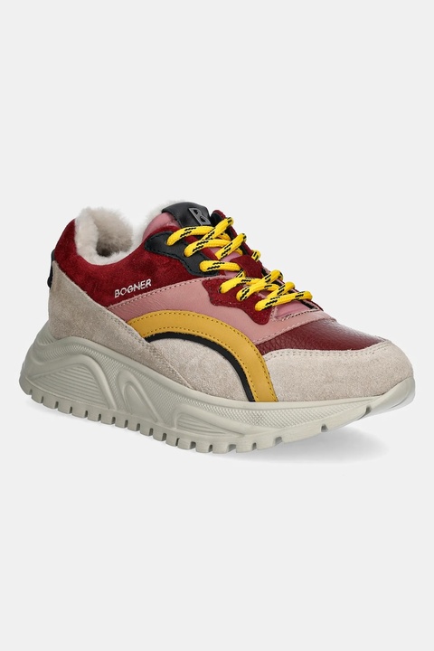 Bogner sneakersy skórzane MALAGA kolor bordowy 22441183 - zdjęcie produktu nr 1