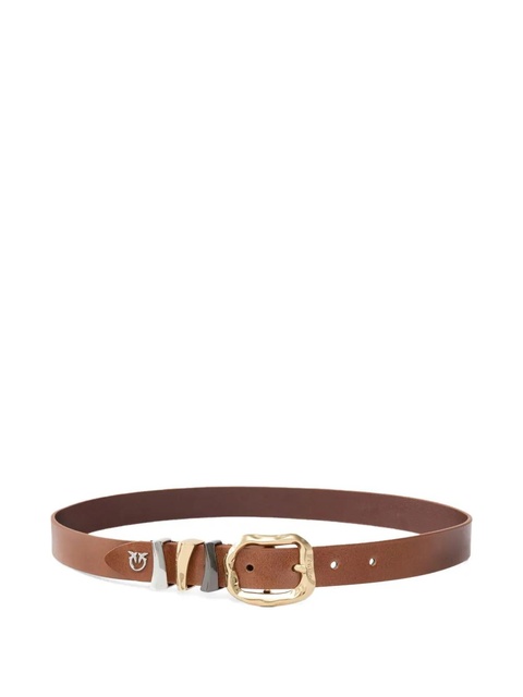 PINKO leather buckle belt - Brown - zdjęcie produktu nr 1