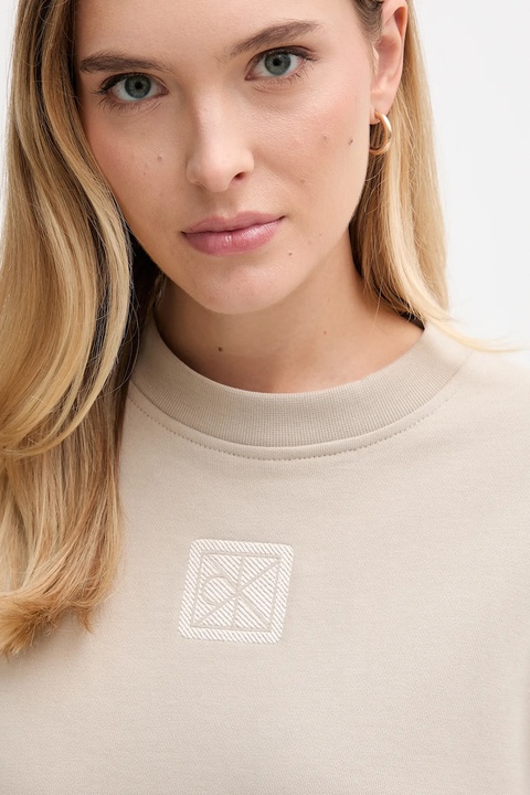 Calvin Klein bluza damska kolor beżowy melanżowa LV044D203G - zdjęcie produktu nr 2