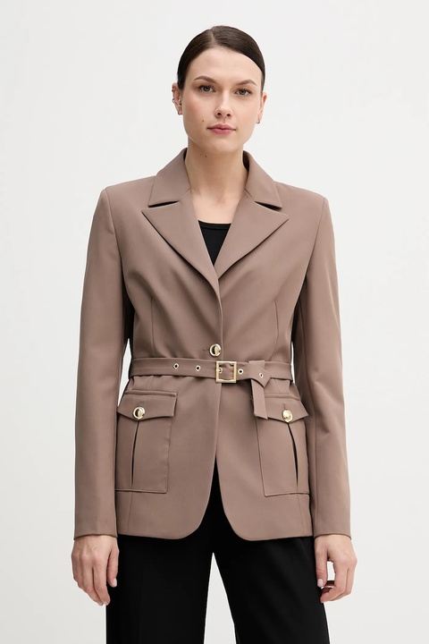 Gaudi marynarka kolor beżowy jednorzędowa gładka 521FD35023 - zdjęcie produktu nr 1