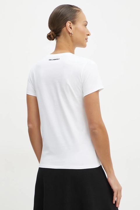 Karl Lagerfeld t-shirt bawełniany damski kolor biały A1W17068 - zdjęcie produktu nr 2