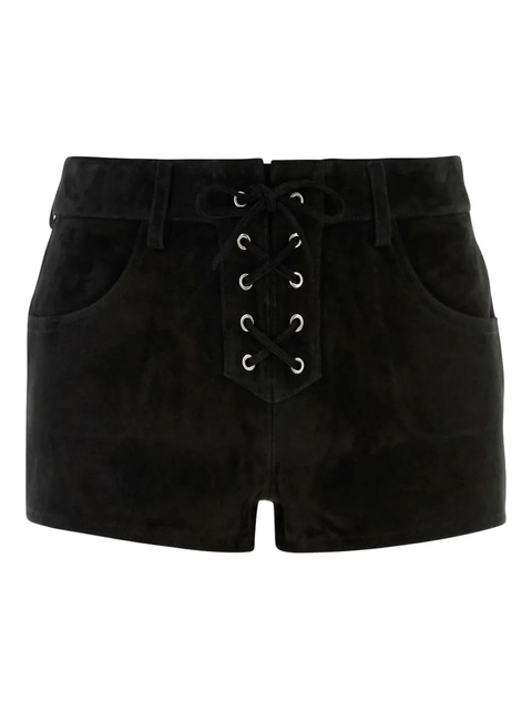 ISABEL MARANT leather shorts - Black - zdjęcie produktu nr 1