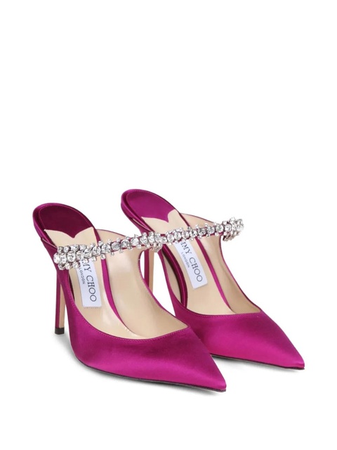 Jimmy Choo 100mm crystal-embellished pointed mules - Pink - zdjęcie produktu nr 2
